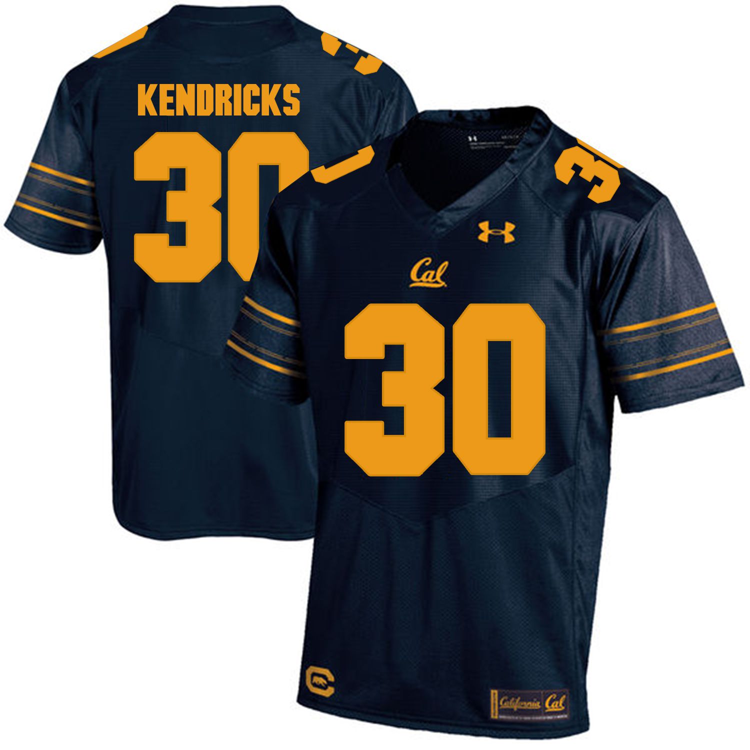 Men California Golden Bears #30 Mychal Kendricks Dark blue Customized NCAA Jerseys